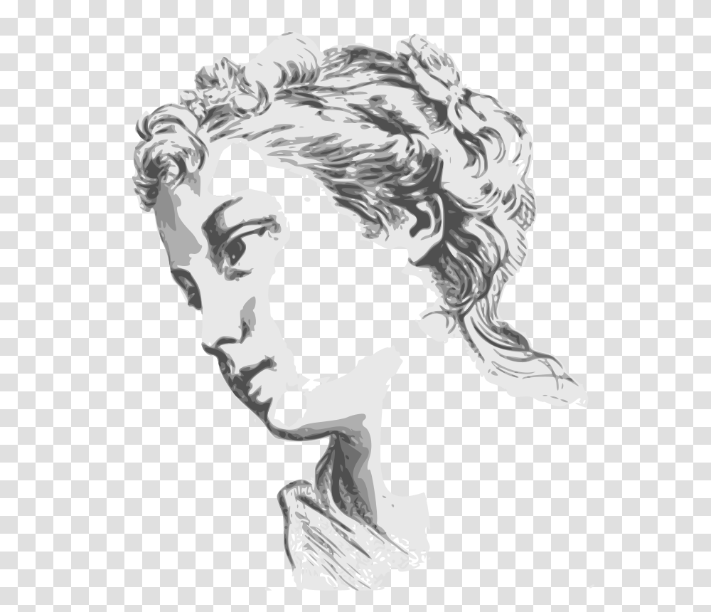 Face Expression 06 Woman Gray, Person, Drawing Transparent Png