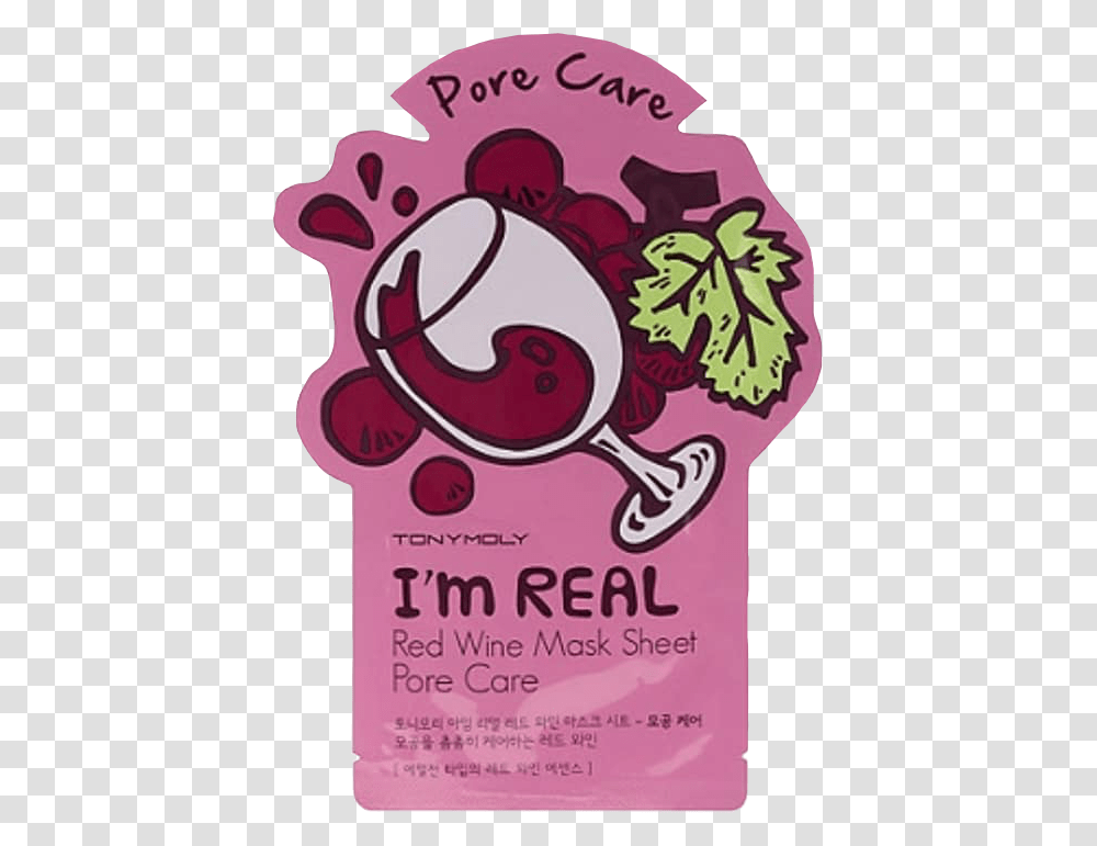 Face Facemask Cuteaesthetic Aesthetic Pink I'm Real Red Wine Mask, Poster, Advertisement, Flyer, Paper Transparent Png
