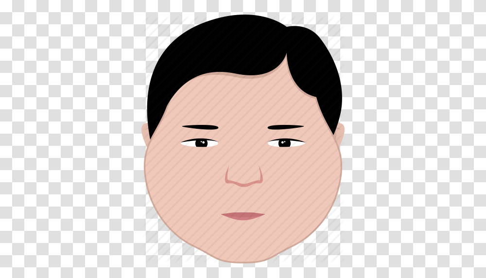 Face Fat Guy Hair Man Round Shape Icon, Head, Label, Portrait Transparent Png