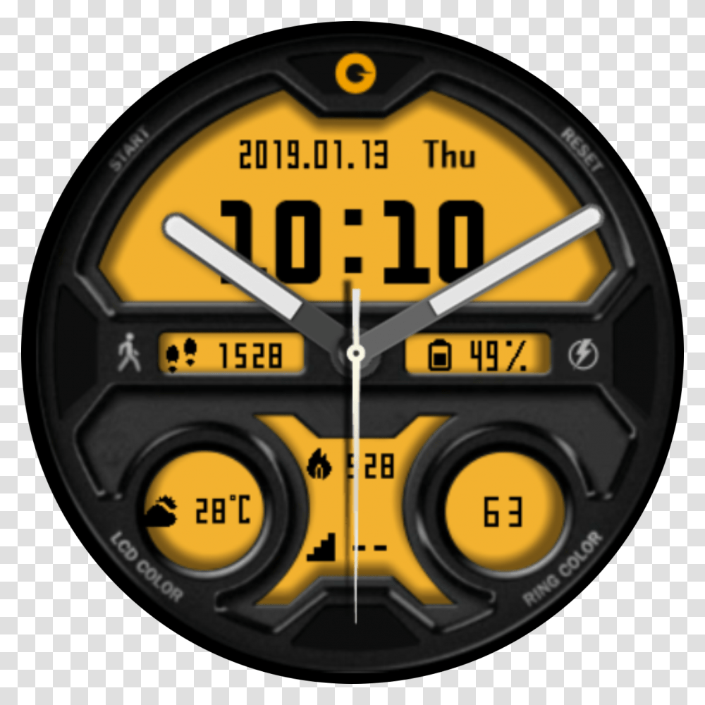 Face Gear Inspired Wall Clock, Wristwatch, Digital Watch Transparent Png