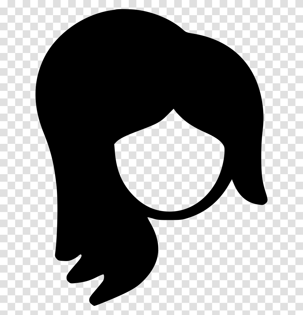 Face Girl Fold Hair Hairstyle Beauty Fashion Svg Hairstyle, Silhouette, Stencil Transparent Png