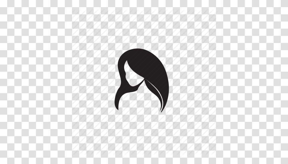 Face Girl Long Hair Icon, Label, Animal, Mammal Transparent Png