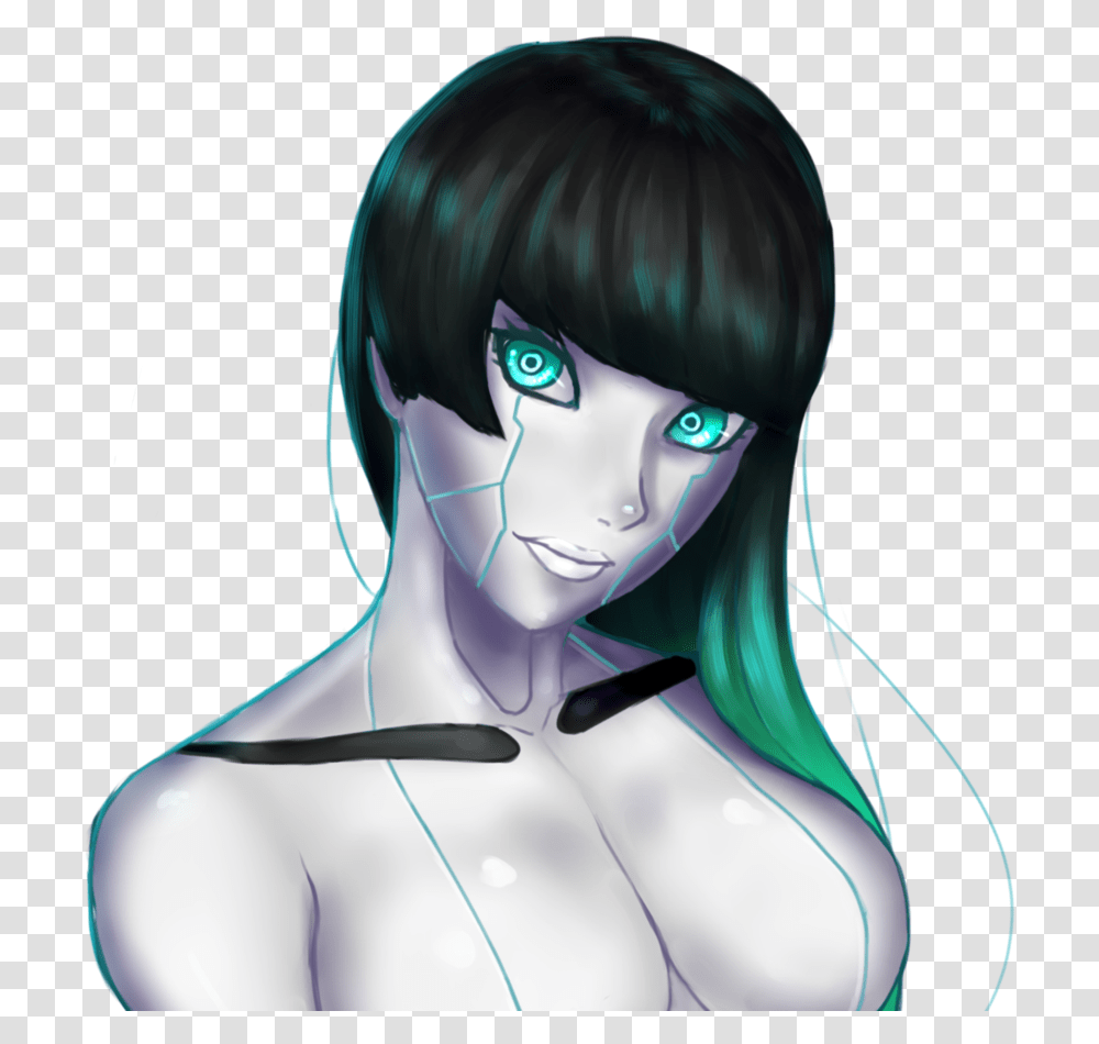 Face Hair Human Hair Color Nose Head Beauty Black Hair Sexy Anime Robot Girls, Doll, Person, Female Transparent Png