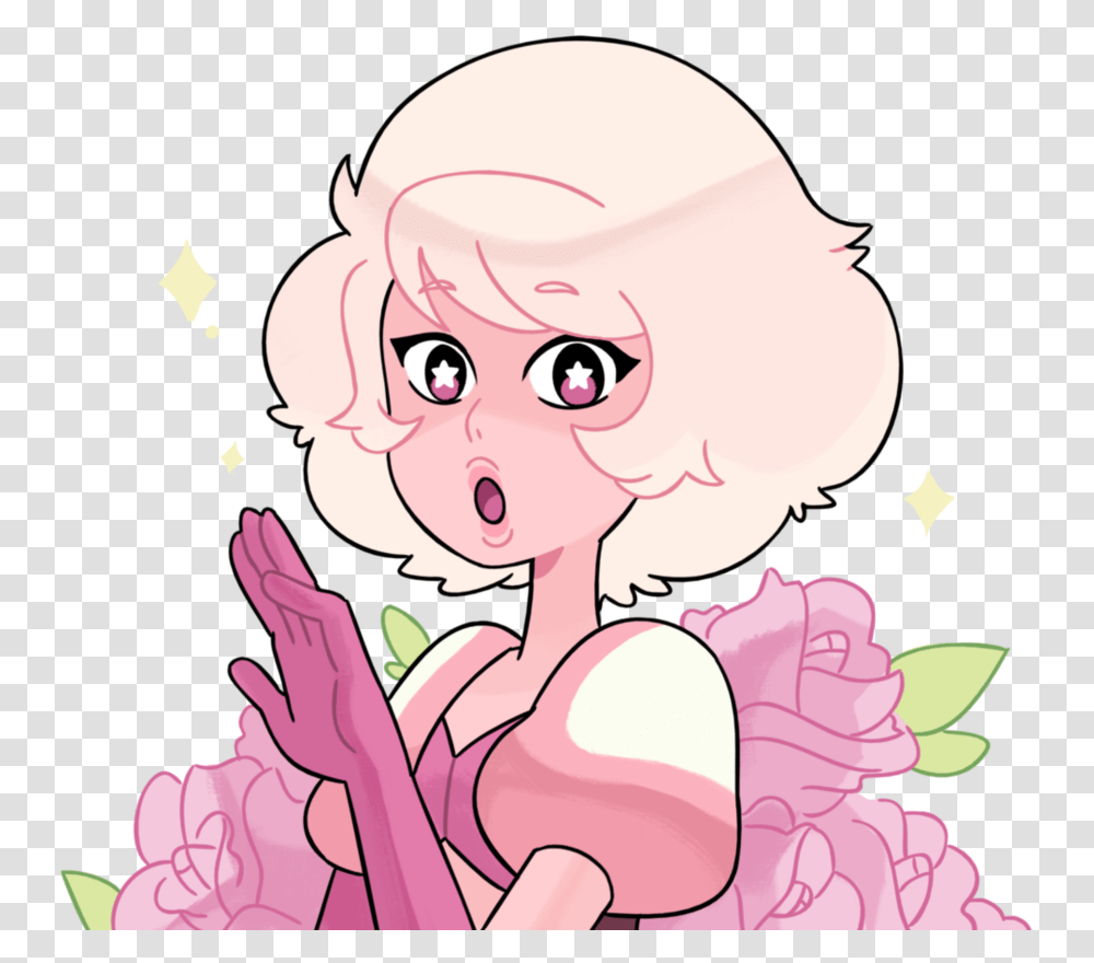 Face Hair Pink Flower Clothing Woman Nose Facial Expression Pink Diamond Steven Universe Cute, Cupid, Person, Human Transparent Png