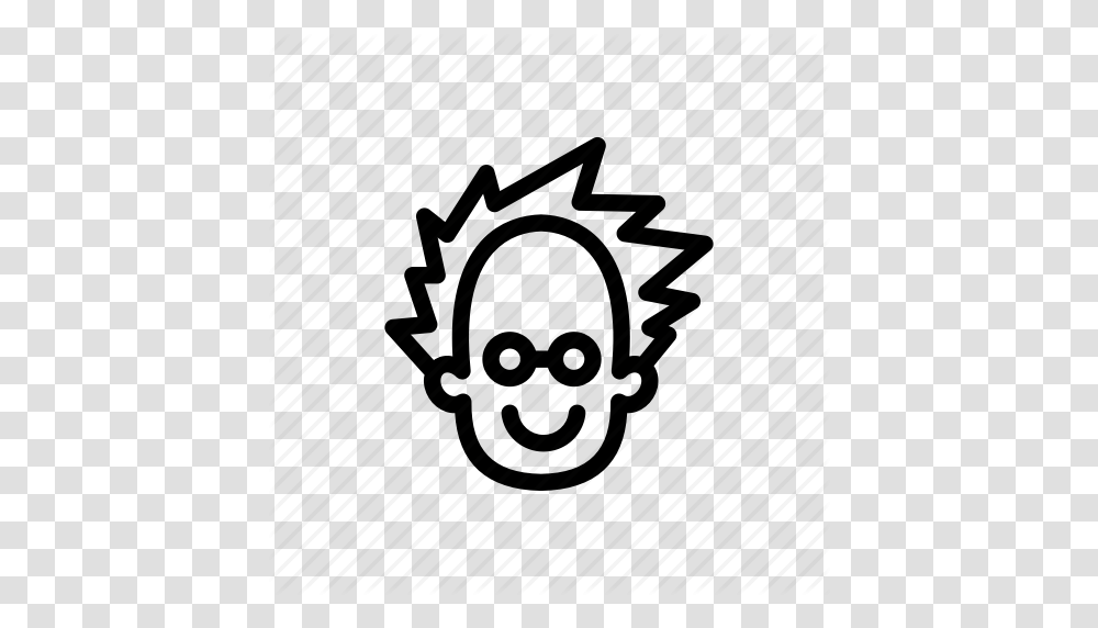 Face Haircut Happy Head Mad Scientist Messy Hairs Rock Star Icon, Hand Transparent Png