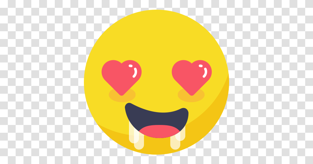 Face Heart Horny In Love Smile Smiley Icon Love Face Icon, Tennis Ball, Sport, Sports, Balloon Transparent Png