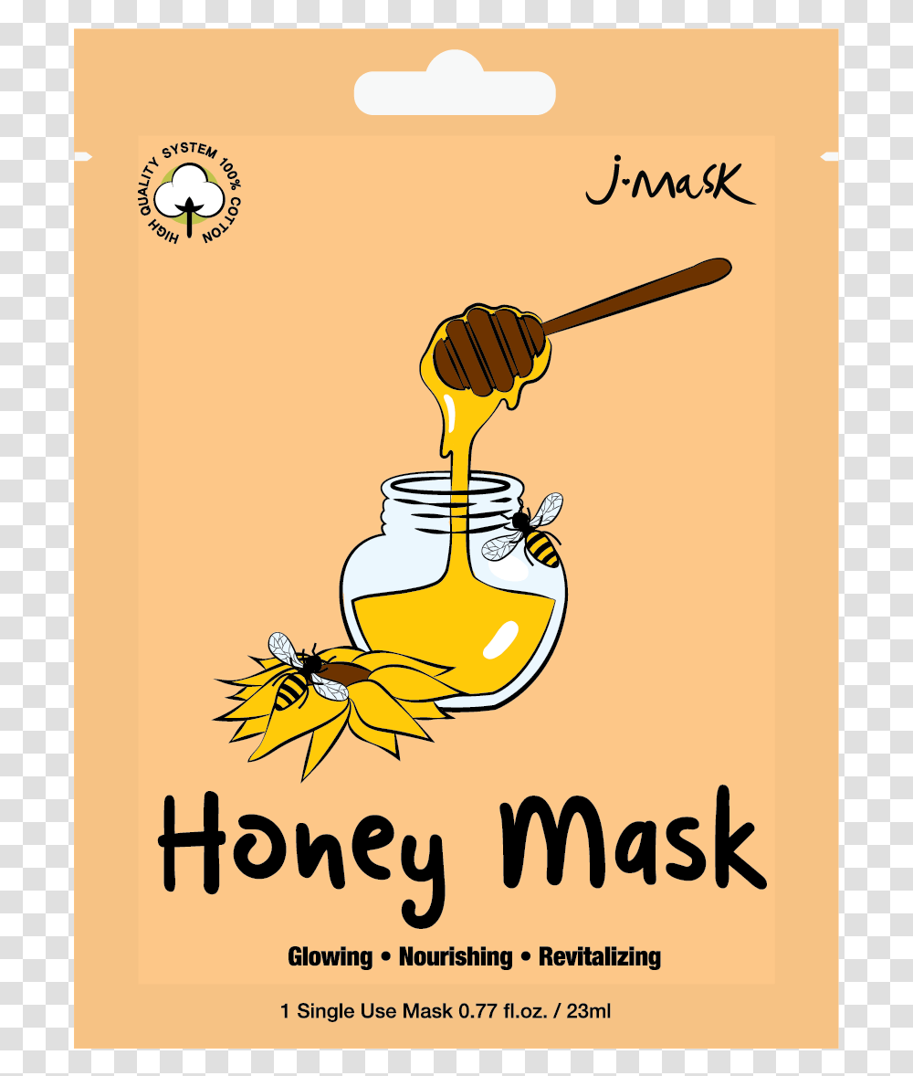 Face Mask Honey Illustration, Label, Food, Jar Transparent Png