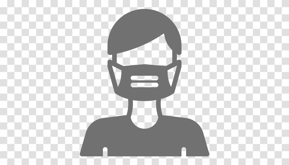 Face Mask Human Hygiene Person Wear Icon Wear Mask Icon, Stencil, Helmet, Clothing, Apparel Transparent Png