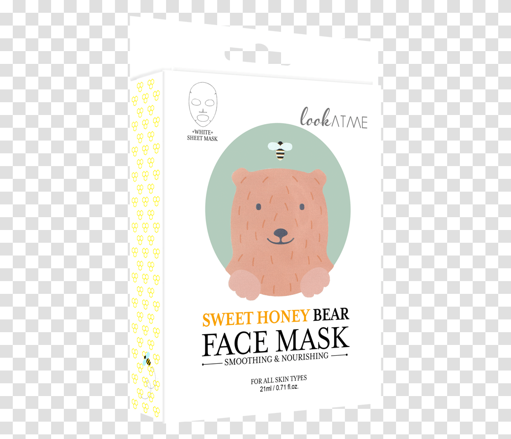 Face Mask Sweet Honey Bear Brown Bear, Advertisement, Poster, Flyer, Paper Transparent Png