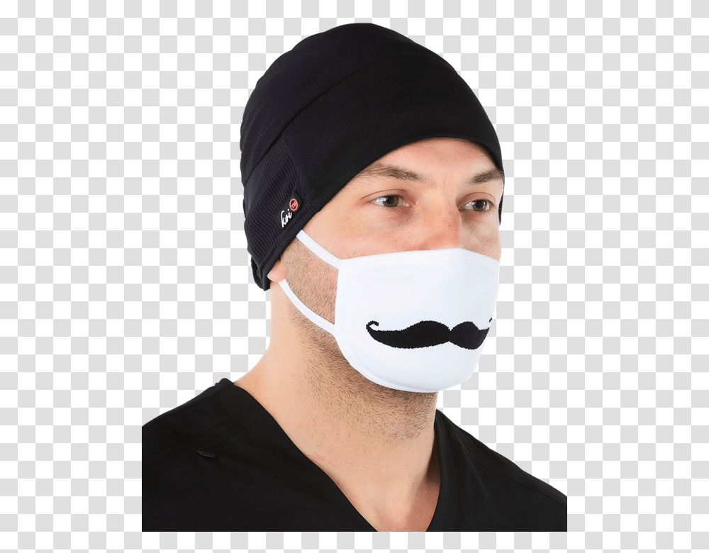 Face Mask With Mustache Download Face Mask With Mustache, Apparel, Person, Human Transparent Png
