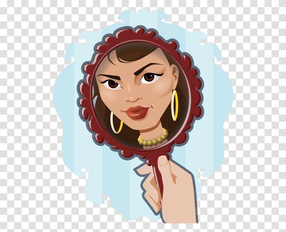 Face Mirror Woman Pretty Fairy Story Fairy Tale Woman Mirror, Apparel, Head, Outdoors Transparent Png