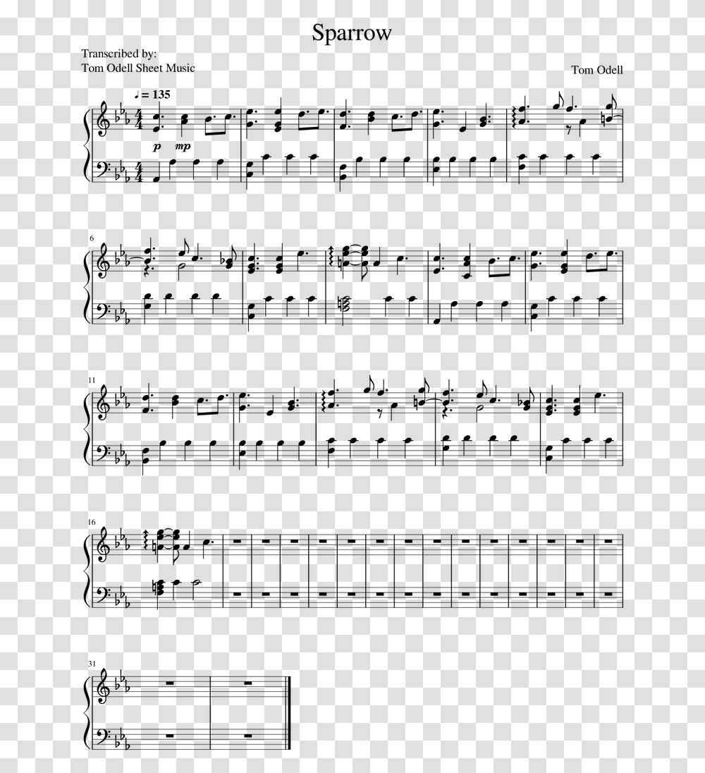 Face My Fears Piano Sheet Music, Gray, World Of Warcraft Transparent Png