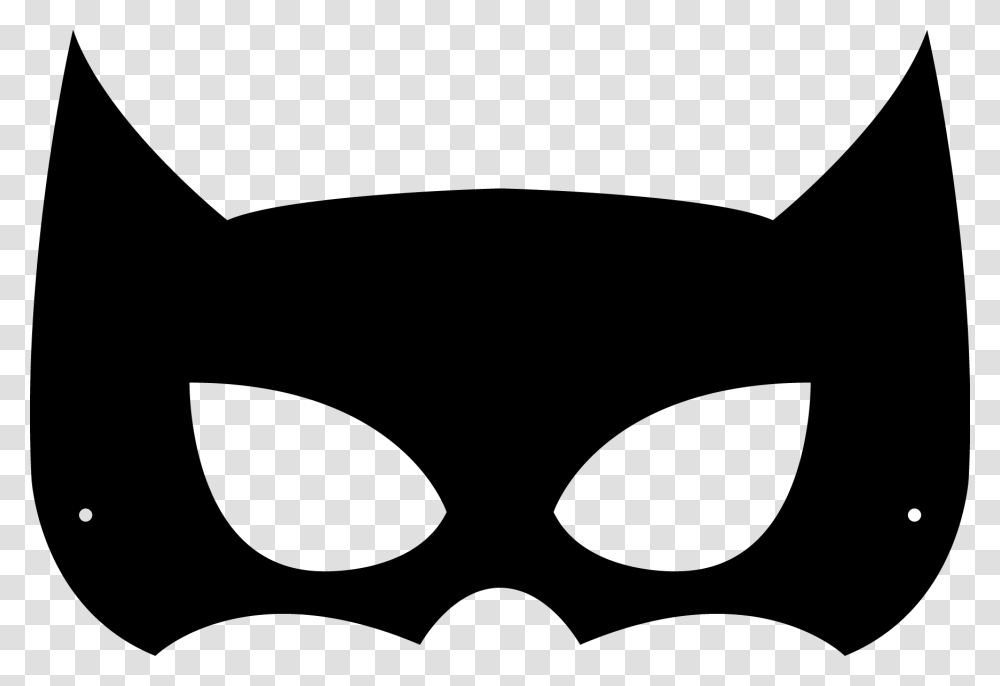 Face Of A Black Cat For Sticker Or Mask Clipart Winging, Pet, Animal, Mammal, Stencil Transparent Png