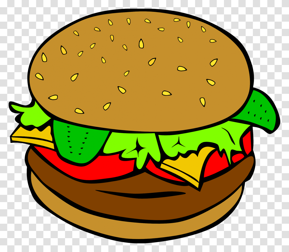 Face Outline Clip Art, Burger, Food Transparent Png
