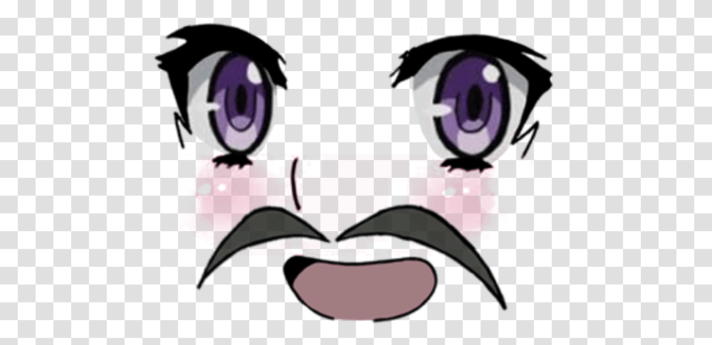 Face Purple Eye Nose Violet Head Organ Anime Girl Face, Mouth, Lip Transparent Png
