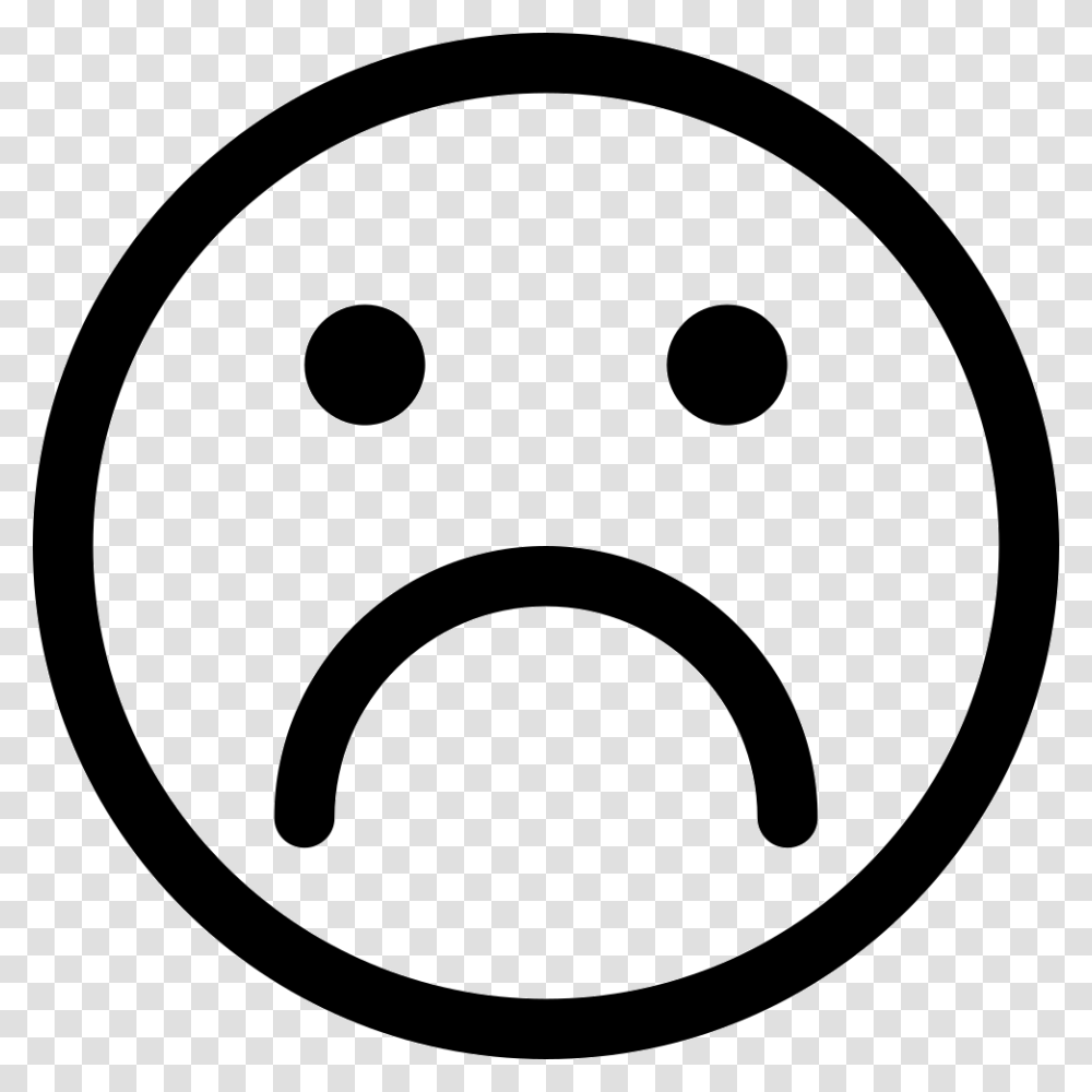 Face Sad Happiness Icon, Logo, Trademark, Disk Transparent Png