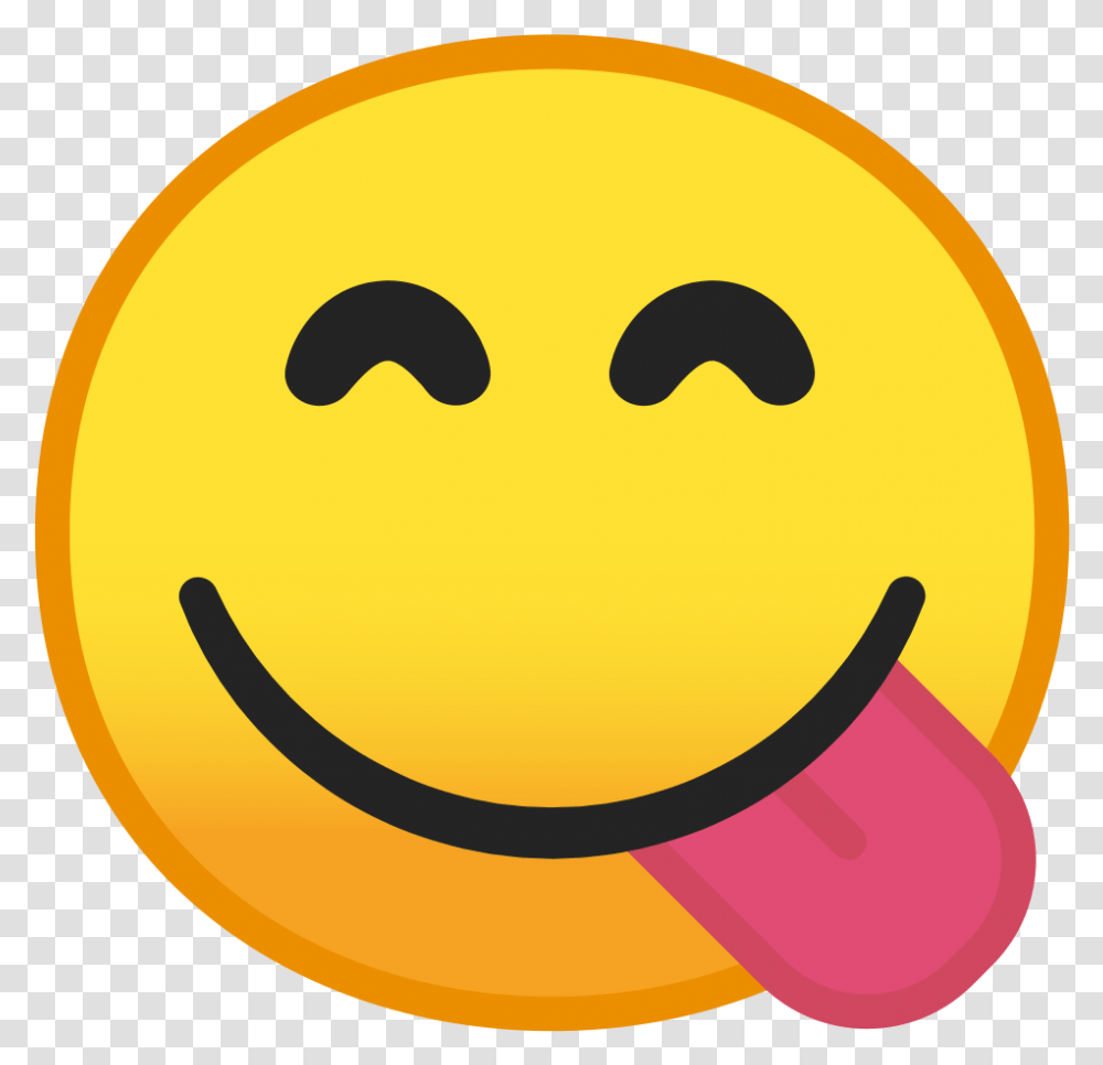 Face Savoring Food Icon Noto Emoji Smileys Iconset Google Face Savoring Food Emoji, Banana, Fruit, Plant, Symbol Transparent Png