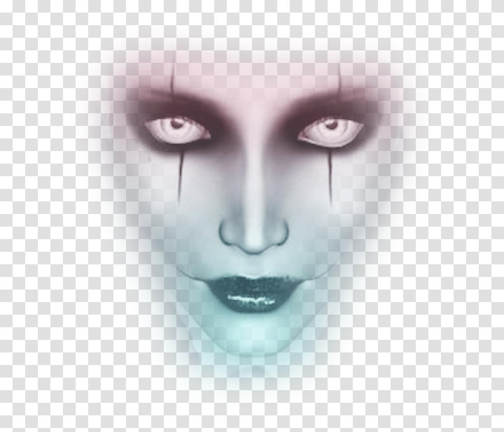 Face Scary Mask Gradient Horror Face, Head, Mouth, Lip Transparent Png
