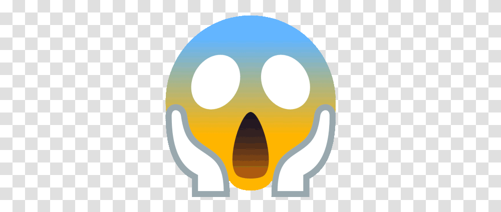 Face Screaming In Fear Joypixels Gif Fear Face Animated Gif, Light, Lightbulb, Lighting Transparent Png