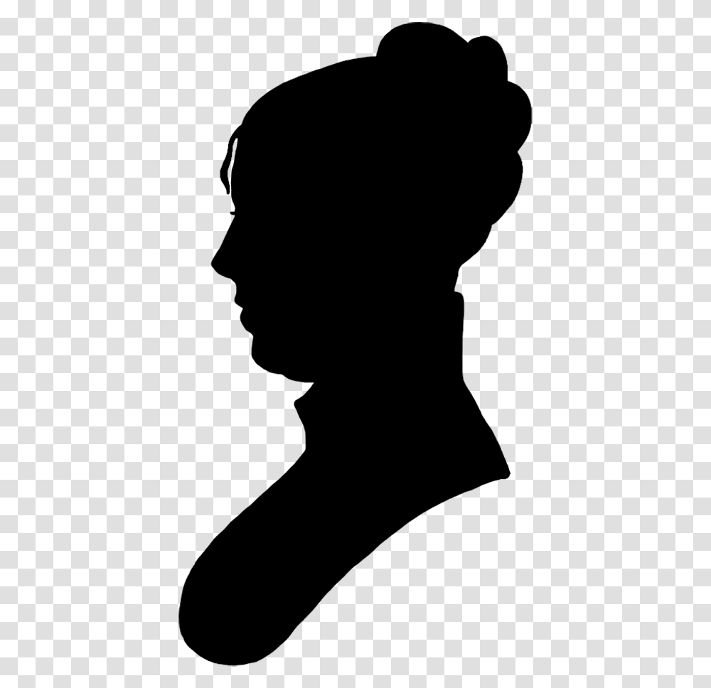 Face Silhouette Woman Black Silhouette Elderly Woman Face, Gray, World Of Warcraft Transparent Png