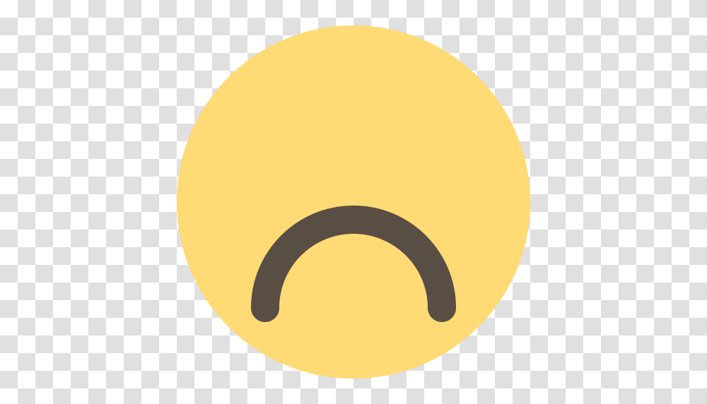 Face Smiley Sad Frown Emoji Expression Feeling Icon, Tennis Ball, Sport, Sports, Label Transparent Png