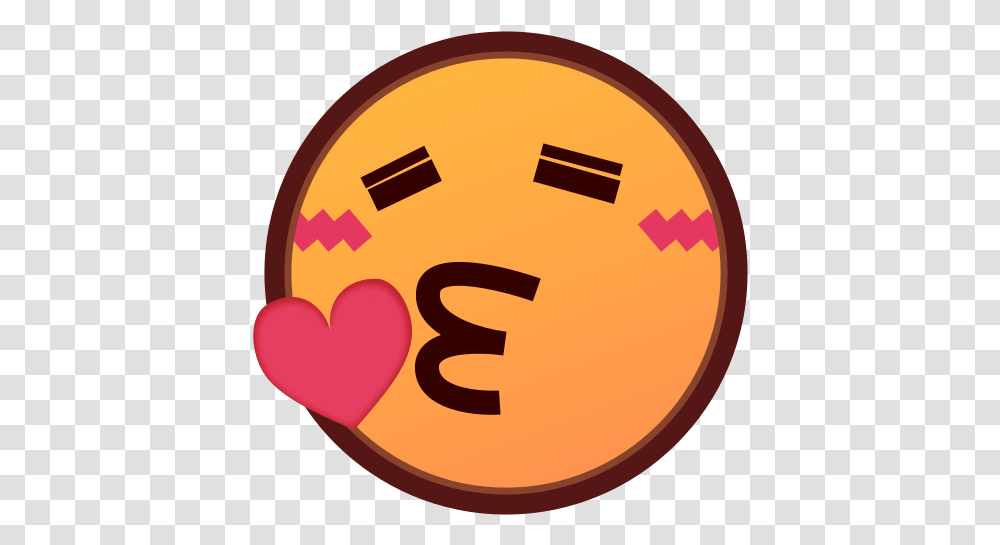 Face Throwing A Kiss Emoji For Facebook Email & Sms Id Kiss Emoji Pic Left, Ball, Plant, Bowl, Pumpkin Transparent Png