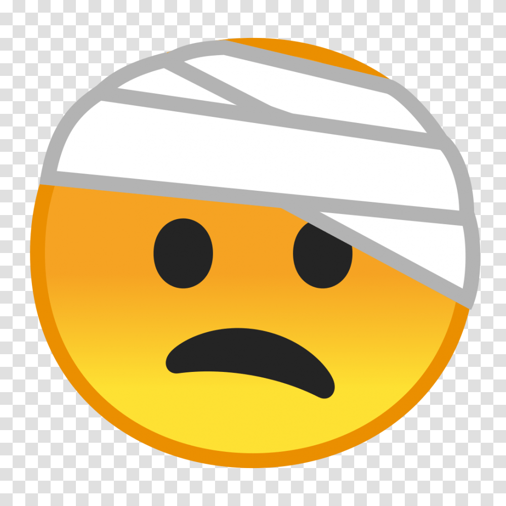 Face With Head Bandage Icon Noto Emoji Smileys Iconset Google, Apparel, Logo Transparent Png