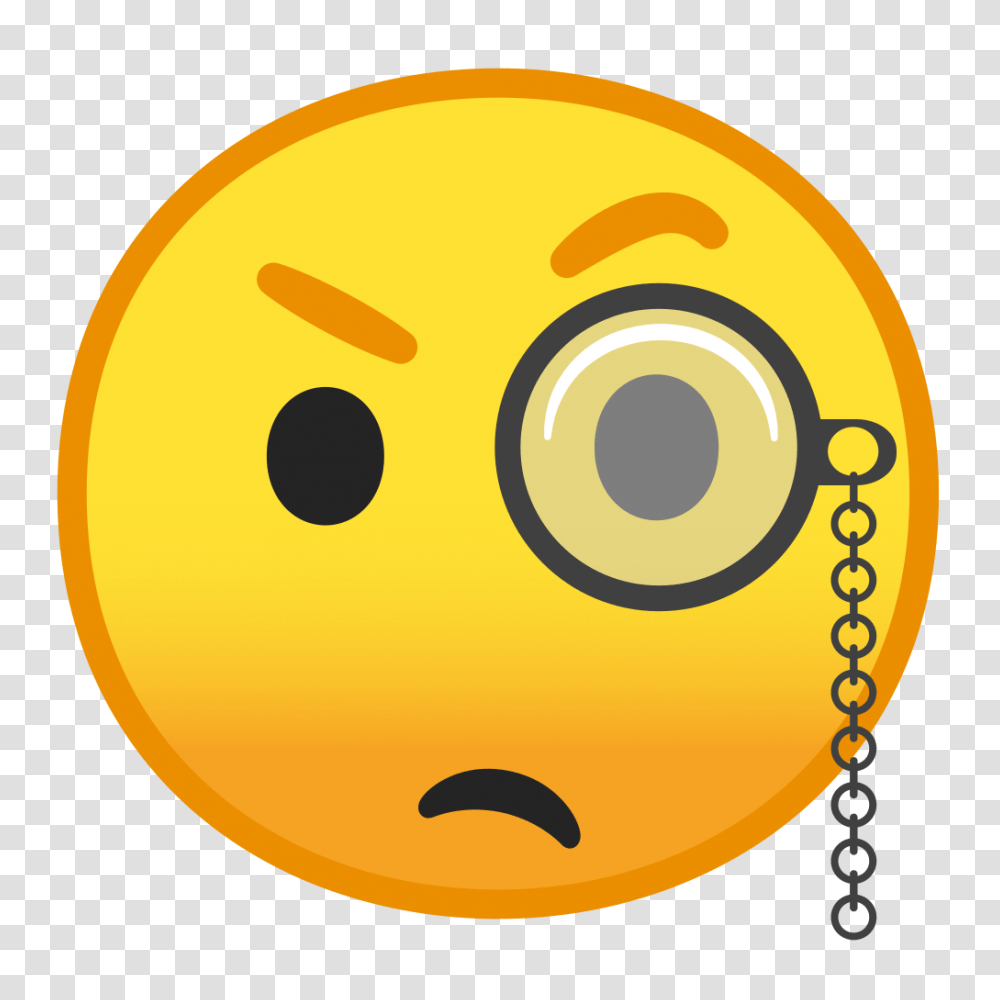 Face With Monocle Icon Noto Emoji Smileys Iconset Google, Sphere Transparent Png
