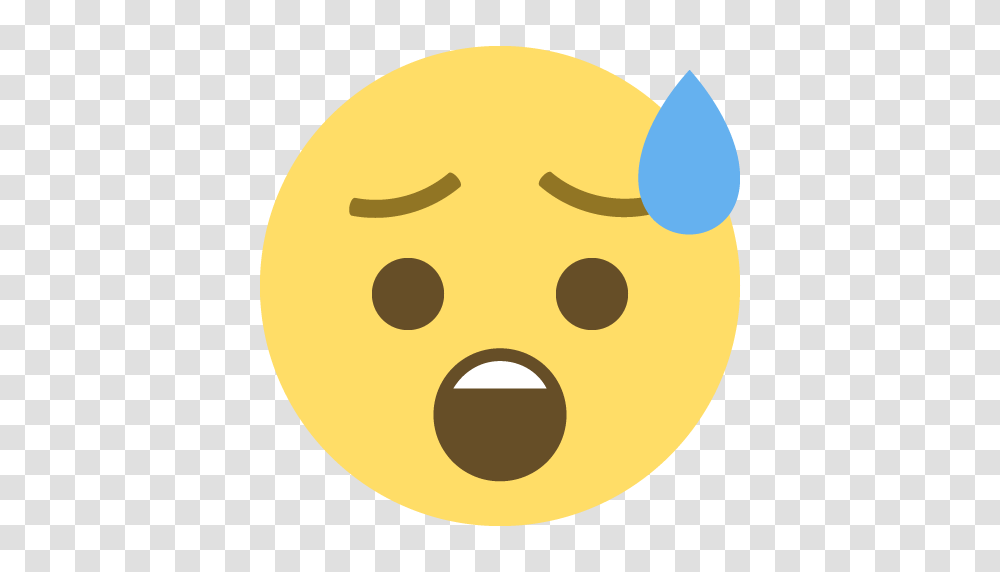 Face With Open Mouth And Cold Sweat Emoji For Facebook Email, Food, Cookie, Biscuit, Rattle Transparent Png