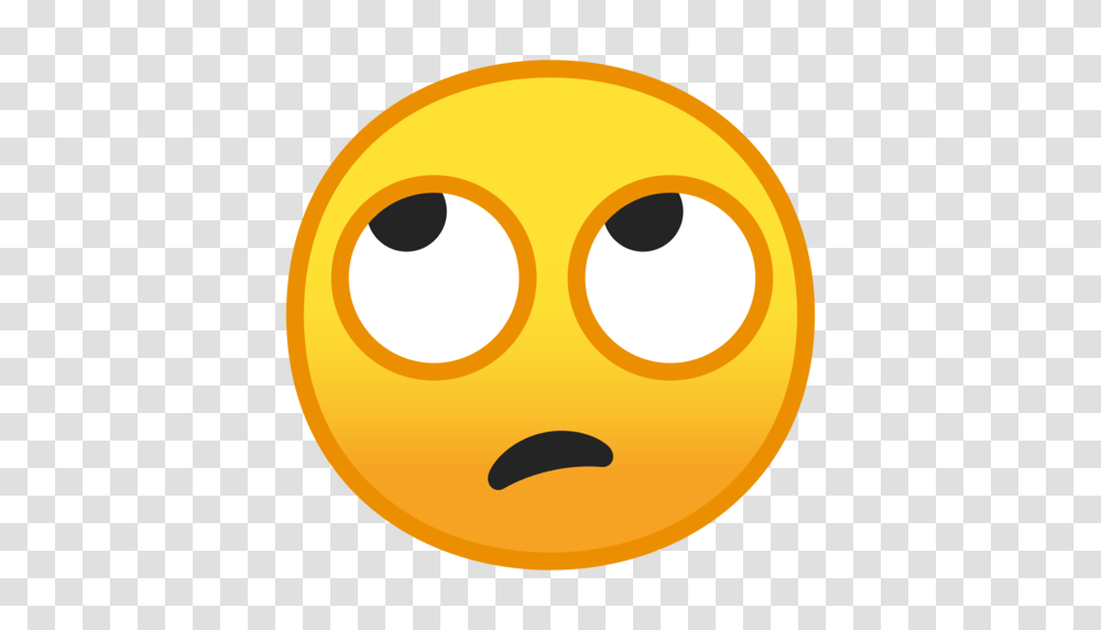 Face With Rolling Eyes Emoji, Logo, Trademark, Pac Man Transparent Png
