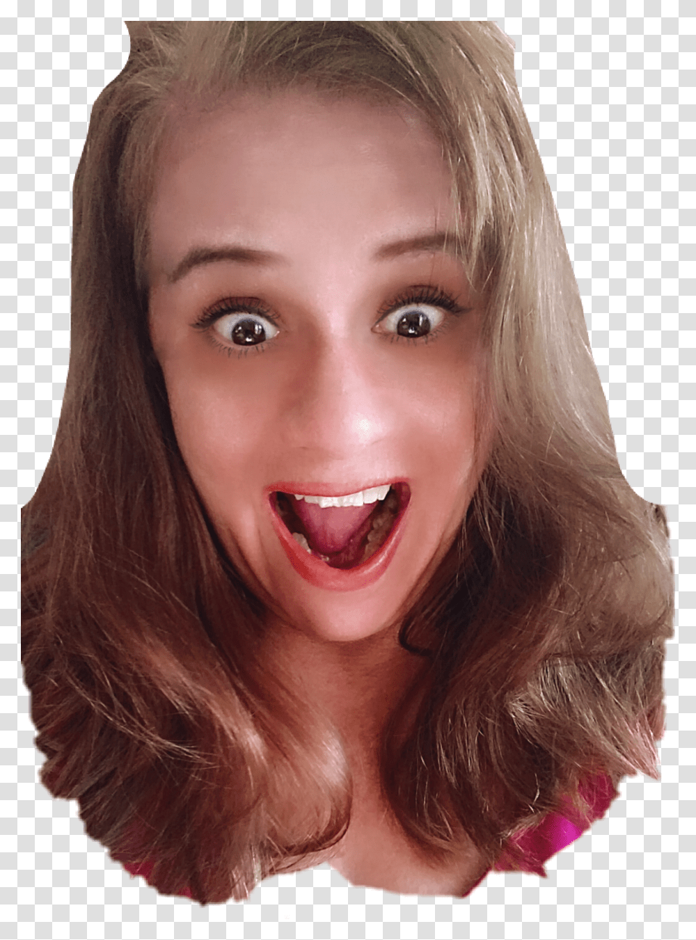 Face Woman Surprised Excited, Person, Mouth, Teeth, Hair Transparent Png