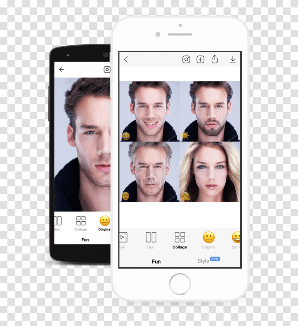 Faceapp Goes Viral With Celebrities Posting Images Trending Age Filter App, Person, Head, Id Cards Transparent Png
