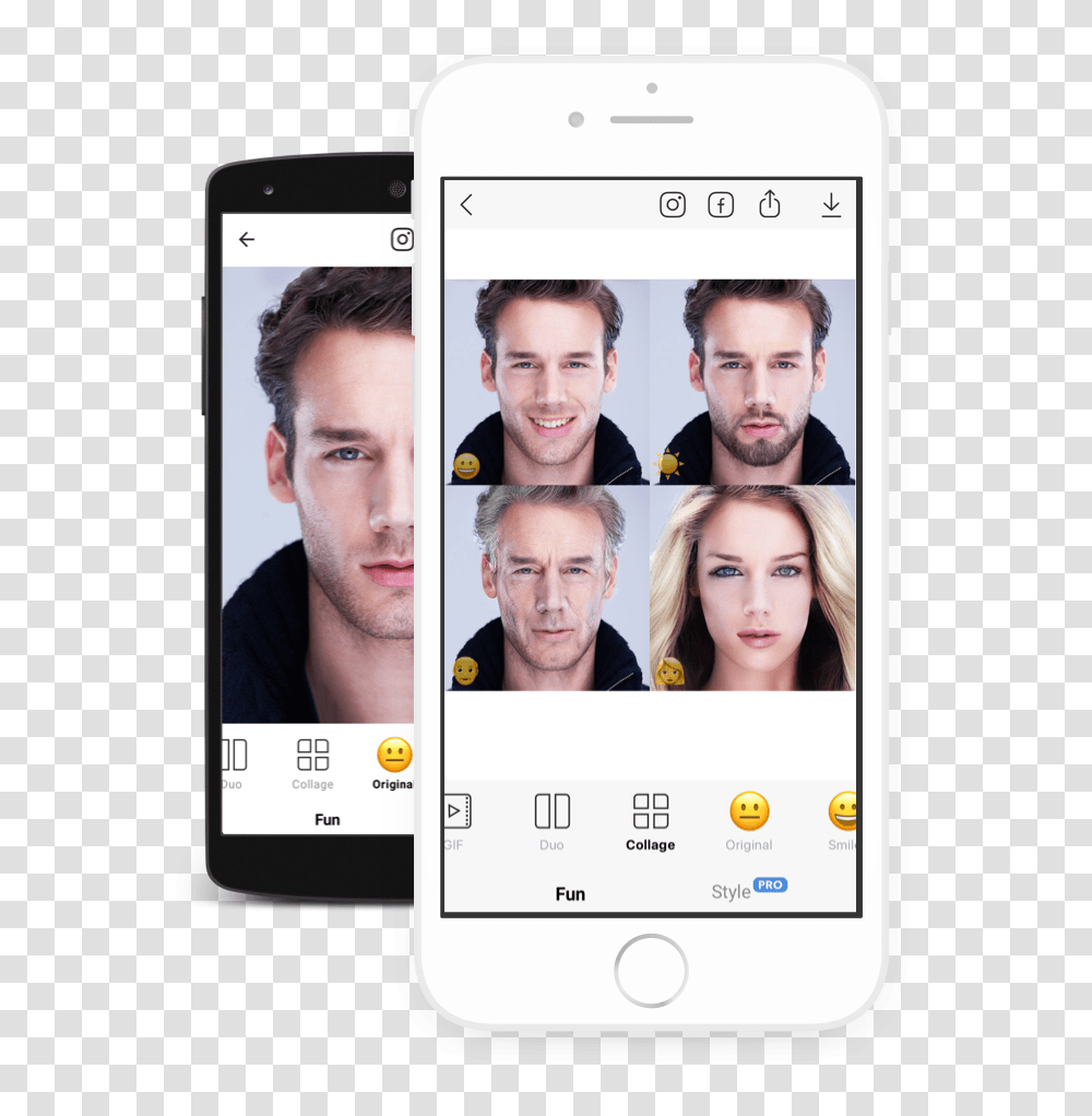 Faceapp, Person, Electronics, Id Cards Transparent Png