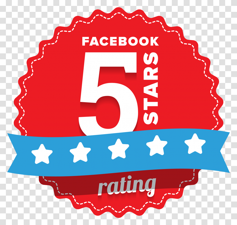 Facebook 5 Star Reviews Badge, Label, Number Transparent Png