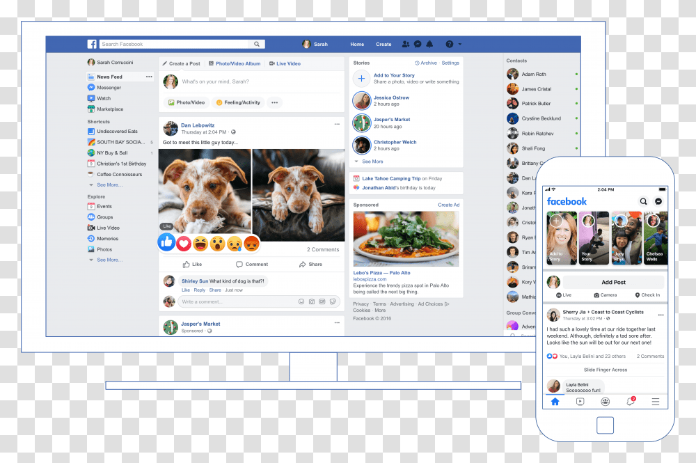 Facebook Ad Desktop Mockup Transparent Png