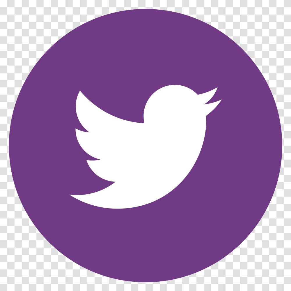 Facebook And Twitter Icons Twitter Twitter Logo Bw, Sphere, Purple, Symbol, Trademark Transparent Png