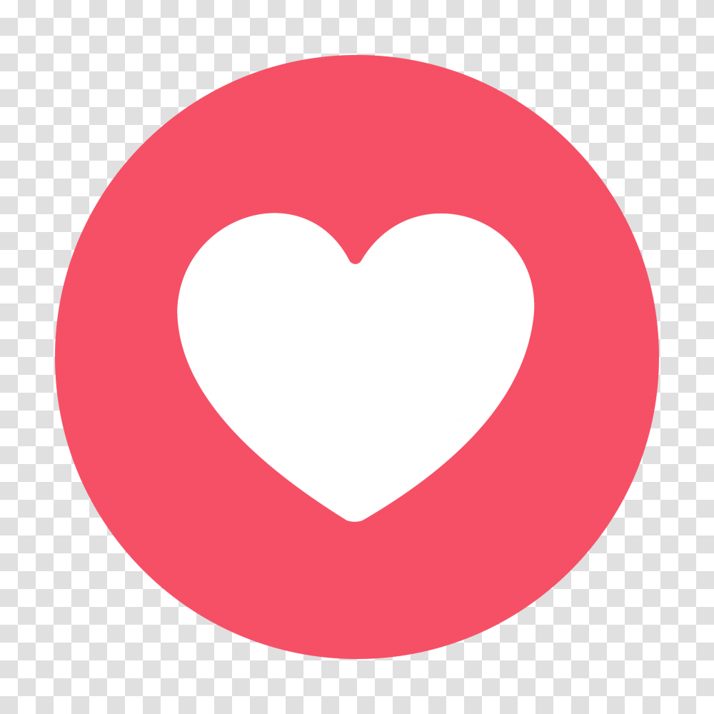 Facebook Circle Heart Love, Pillow, Cushion Transparent Png