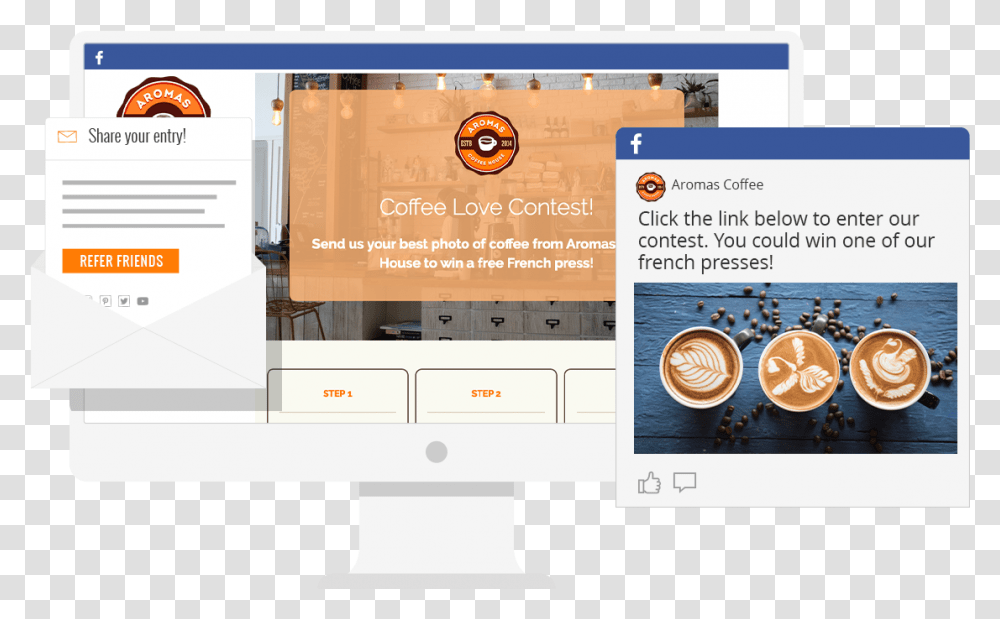 Facebook Contest App The Best Social Contest App Screenshot, Coffee Cup, Text, Latte, Beverage Transparent Png