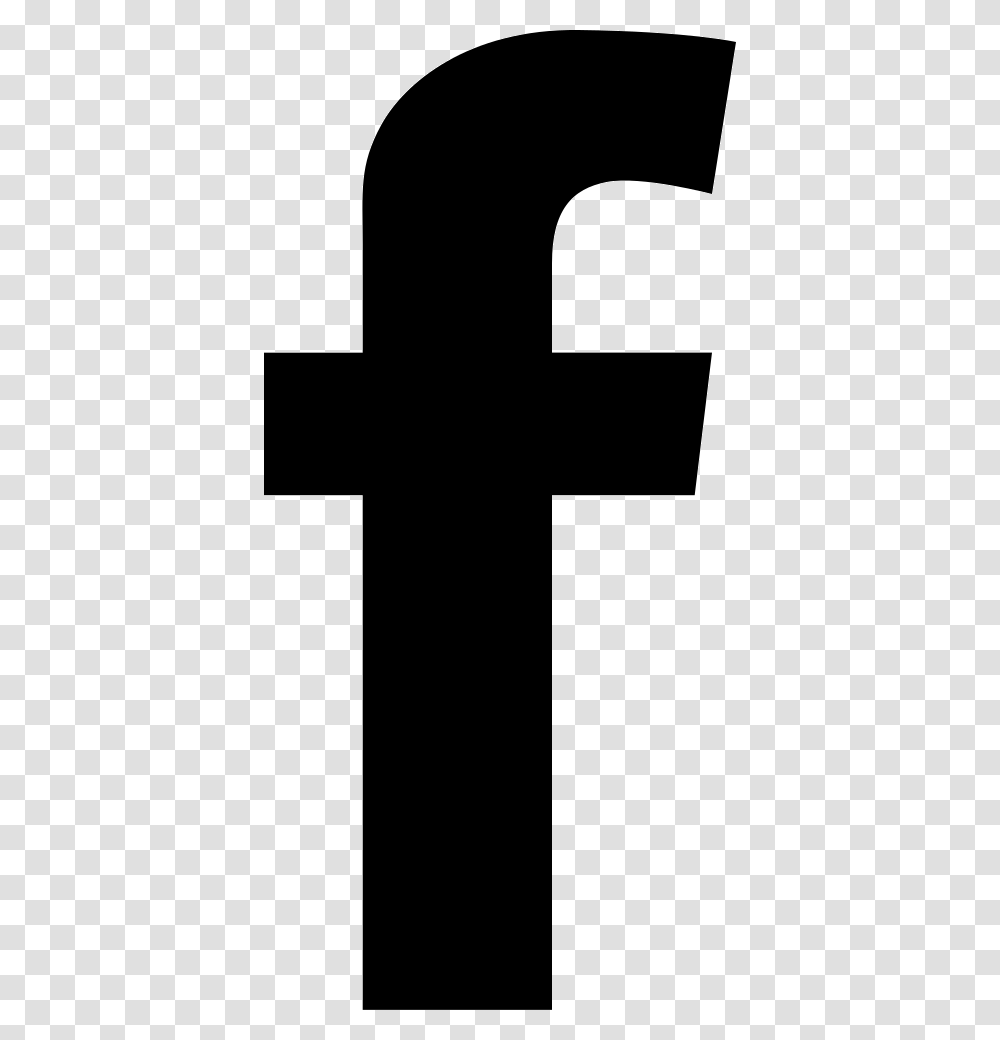 Facebook Face Logo Blanco Y Negro, Cross, Crucifix Transparent Png