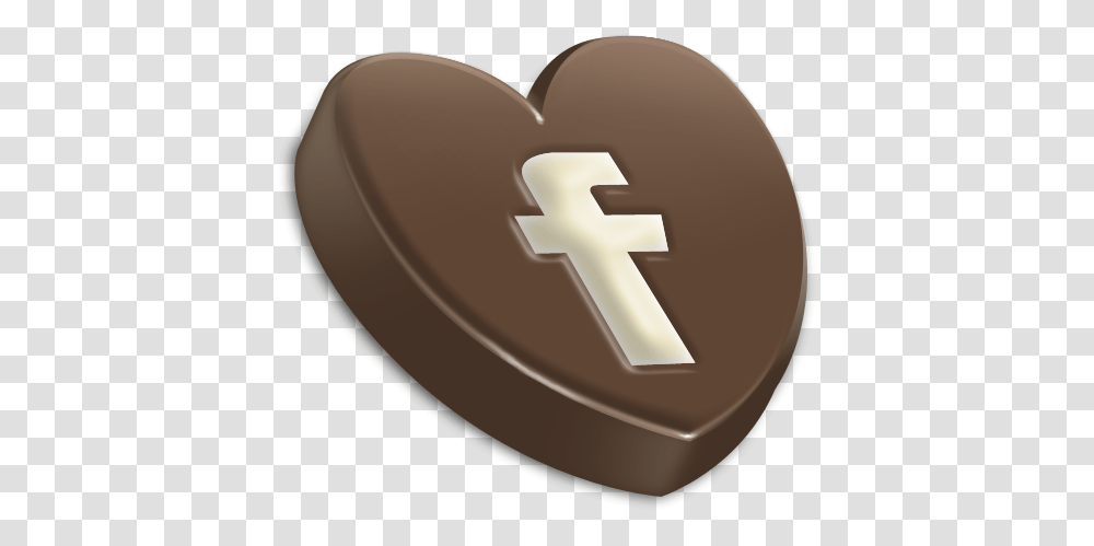 Facebook Heart Icon Facebook Icon, Text, Alphabet, Sweets, Food Transparent Png