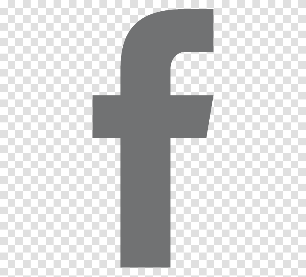 Facebook Icon Dark Grey Download F Of Facebook Font, Cross, Crucifix Transparent Png