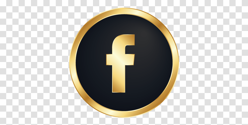 Facebook Icon Gold Facebook Twitter Instagram Logo, Text, Symbol, Alphabet, Trademark Transparent Png