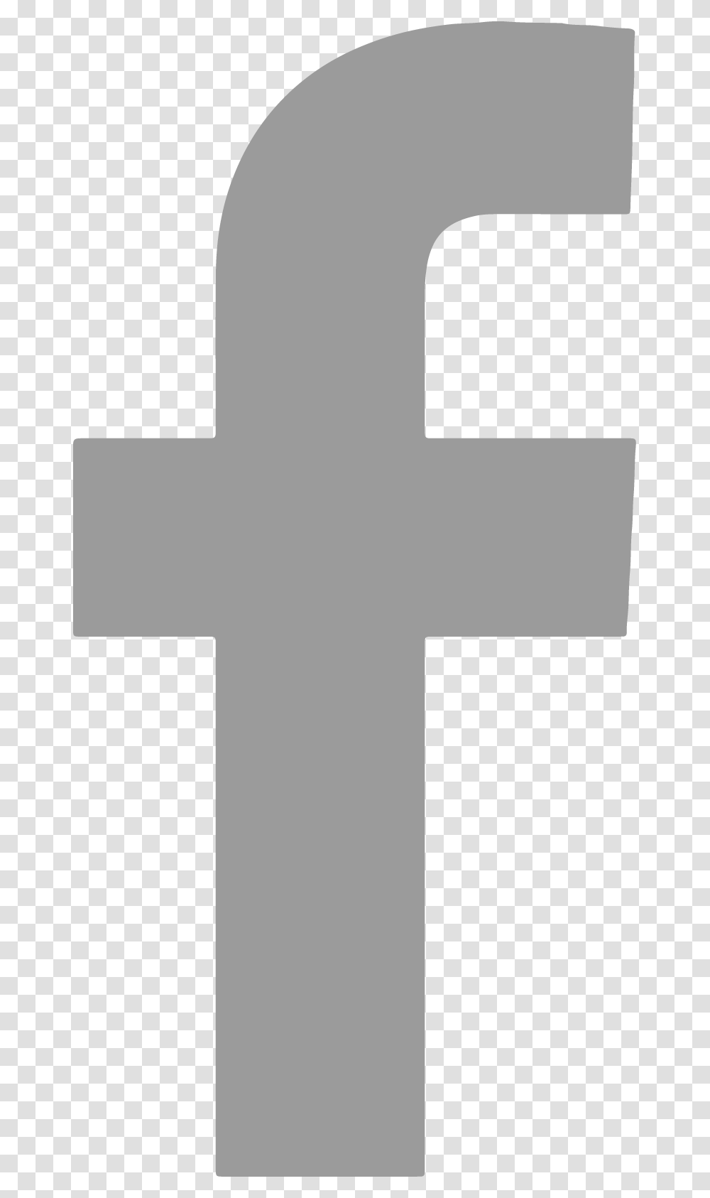 Facebook Icon Gray Gray Facebook Icon, Cross, Crucifix, Logo Transparent Png