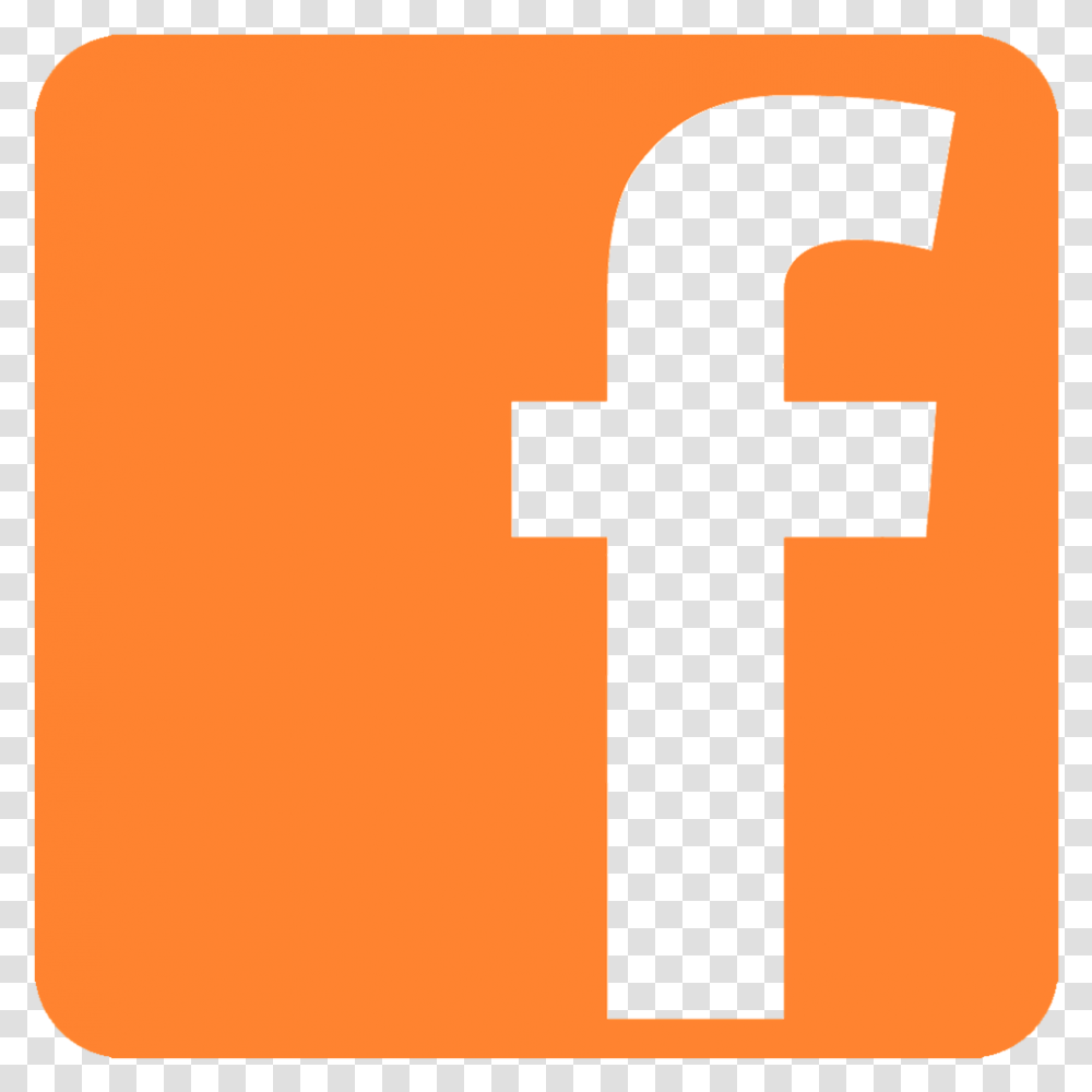 Facebook Icon Orange, Cross, Plant Transparent Png