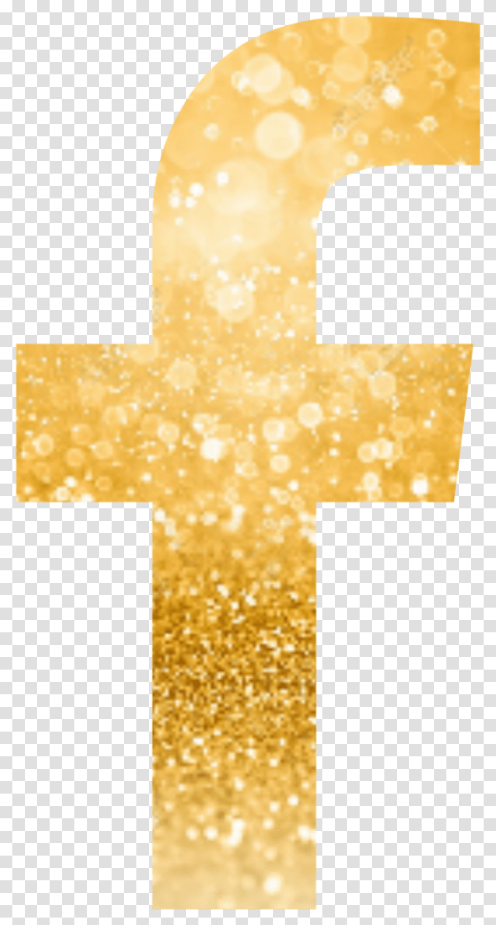Facebook Icon Redessociales Cross, Light, Glitter, Gold Transparent Png