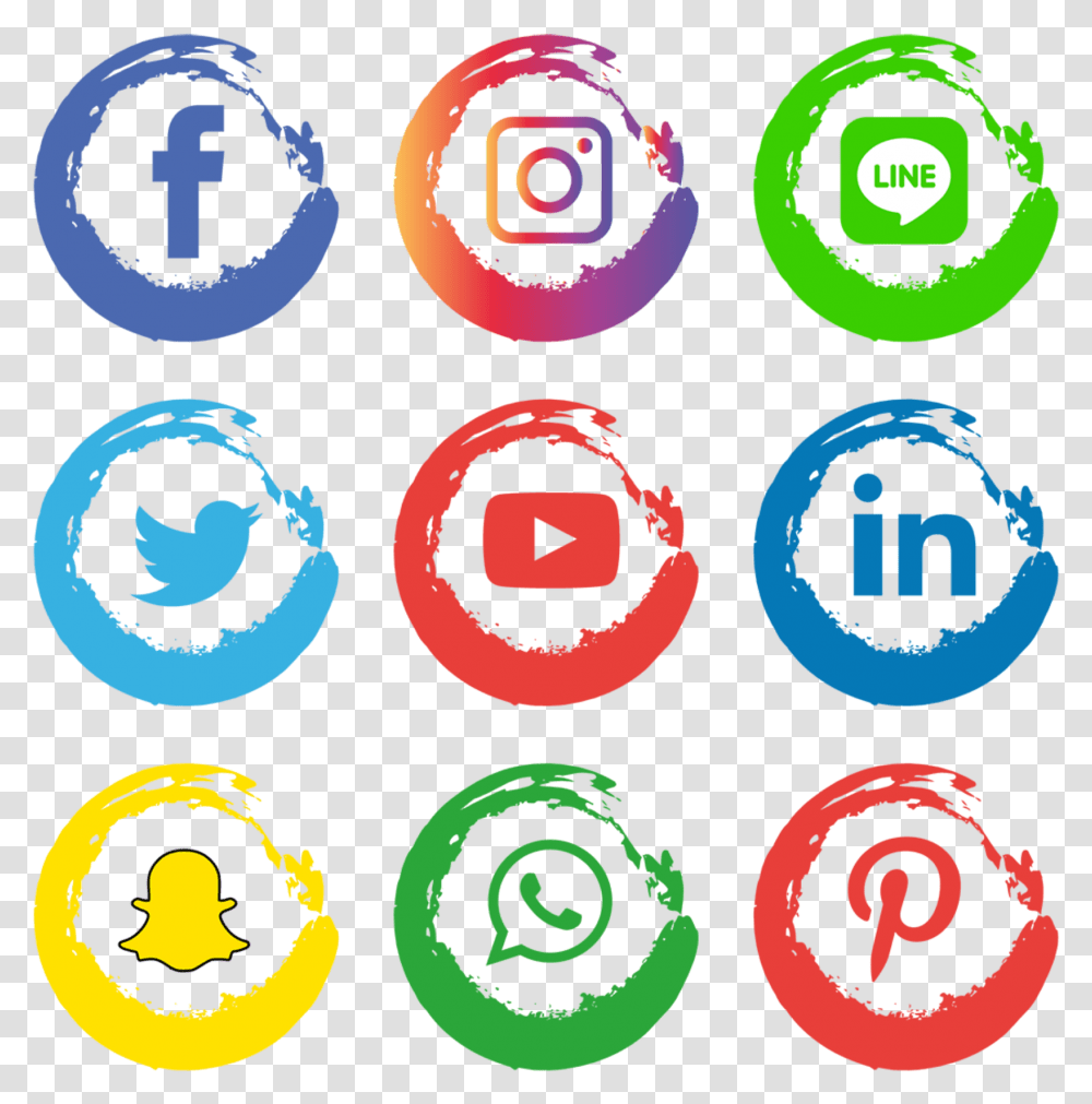 Facebook Instagram Twitter Line Overlay Background Social Media Icon, Logo, Trademark Transparent Png