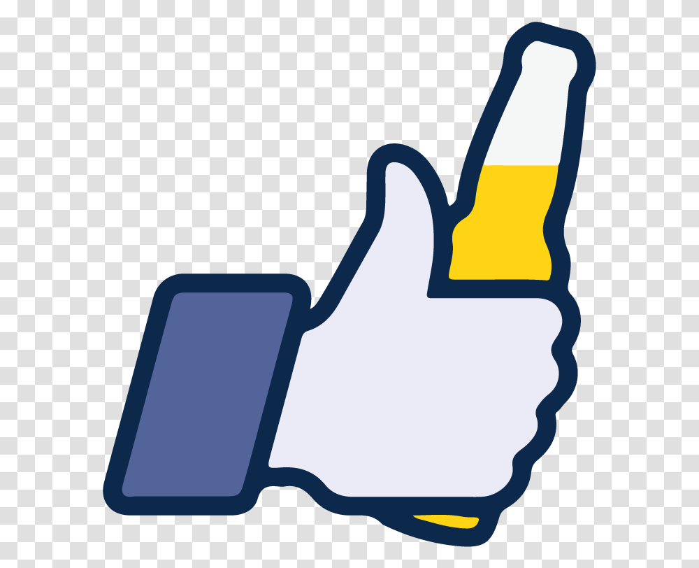 Facebook Like Beer Icon Vector Logo Thumbs Up Facebook Icon Ice Cream, Hand, Bottle, Beverage, Drink Transparent Png