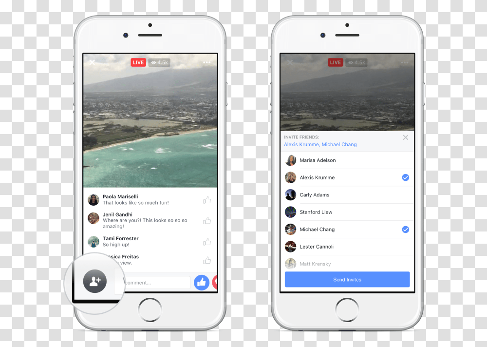 Facebook Live Invite Someone On Facebook Live, Mobile Phone, Electronics, Cell Phone, Iphone Transparent Png