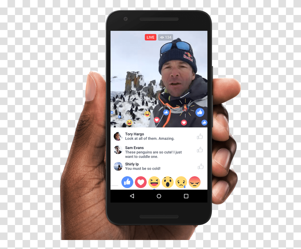 Facebook Live Reactions F8 Facebook Live Stream, Phone, Electronics, Mobile Phone, Cell Phone Transparent Png