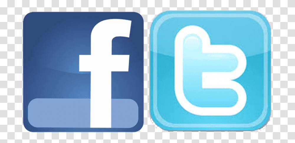 Facebook Logo And Twitter Logo Facebook And Twitter Logo, Alphabet, Word Transparent Png